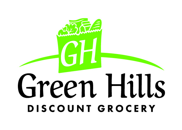 Green Hills Discount Grocery logo.